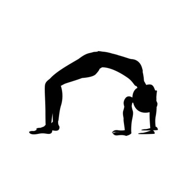 İzole kız pratik streç tasarlamak