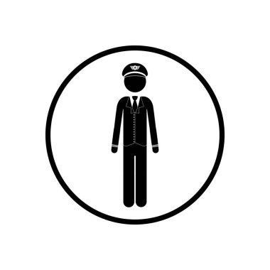 İzole piktogram pilot tasarım