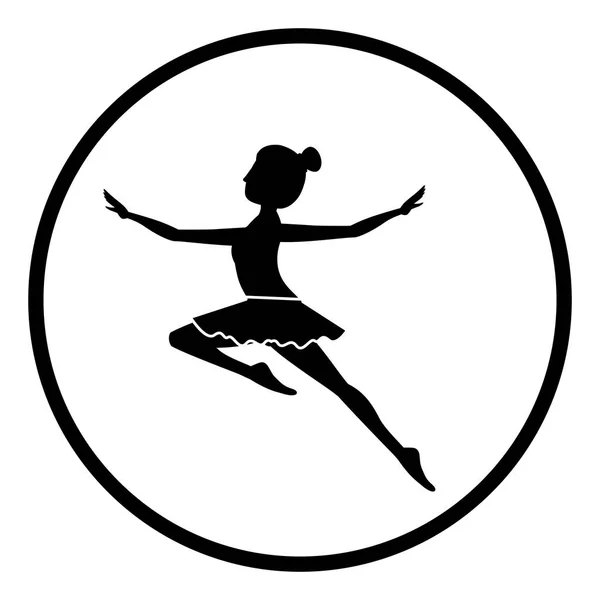 Diseño de ballet de práctica de chica aislada — Vector de stock
