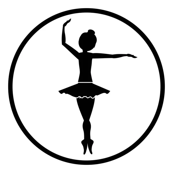 Diseño de ballet de práctica de chica aislada — Vector de stock