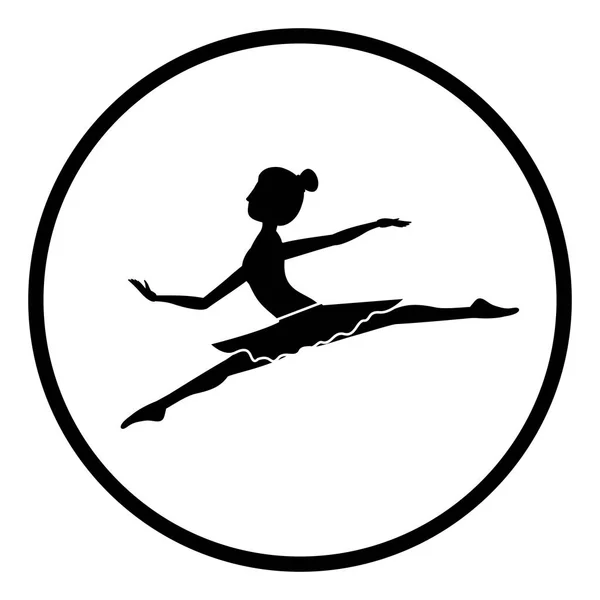 Isolado menina prática ballet design — Vetor de Stock