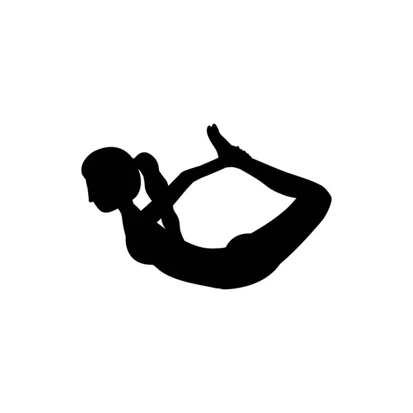 Isolé fille pratique stretch design — Image vectorielle