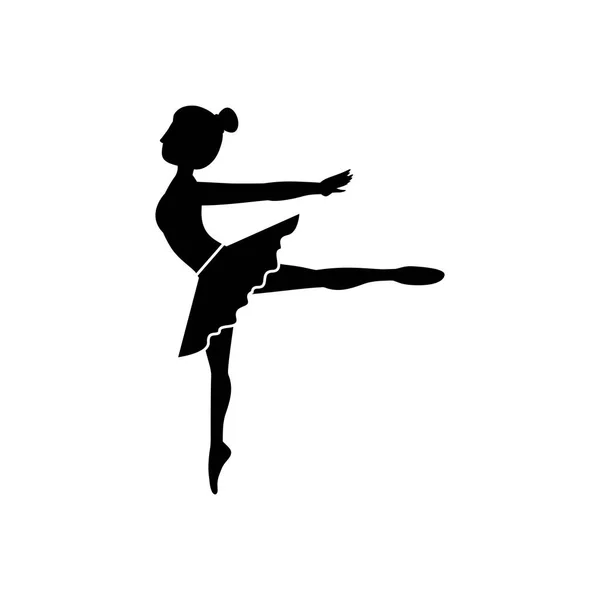 Isolated girl practice ballet design — Stock Vector