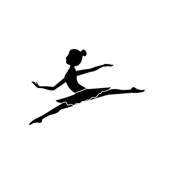 İzole kız pratik Balesi tasarım — Stok Vektör