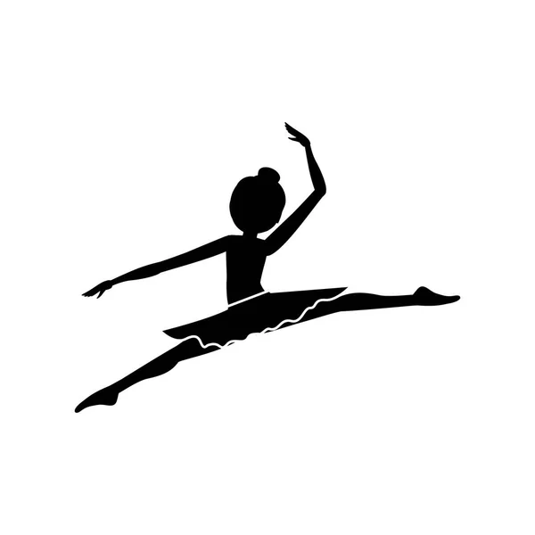Isolerade flicka öva balett design — Stock vektor