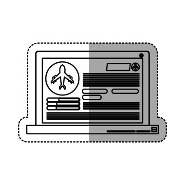 Dizüstü bilgisayar ve seyahat e-ticaret tasarım