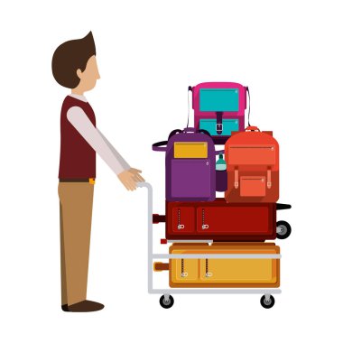 İzole yolcu ve Bagaj tasarım