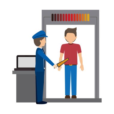 Yolcu ve güvenlik denetim noktası tasarım