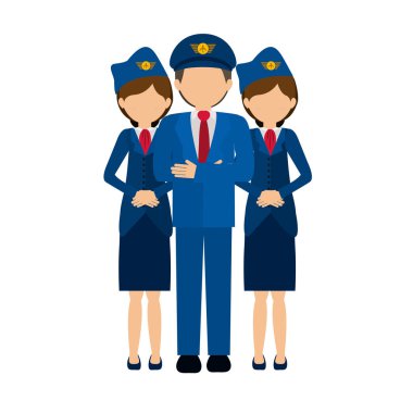 İzole pilot ve hostes tasarım