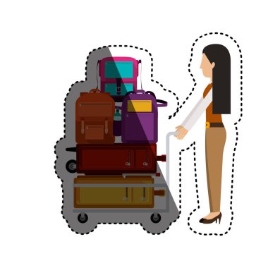 İzole yolcu ve Bagaj tasarım