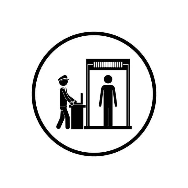 Isolated pictogram passenger design — Stock Vector