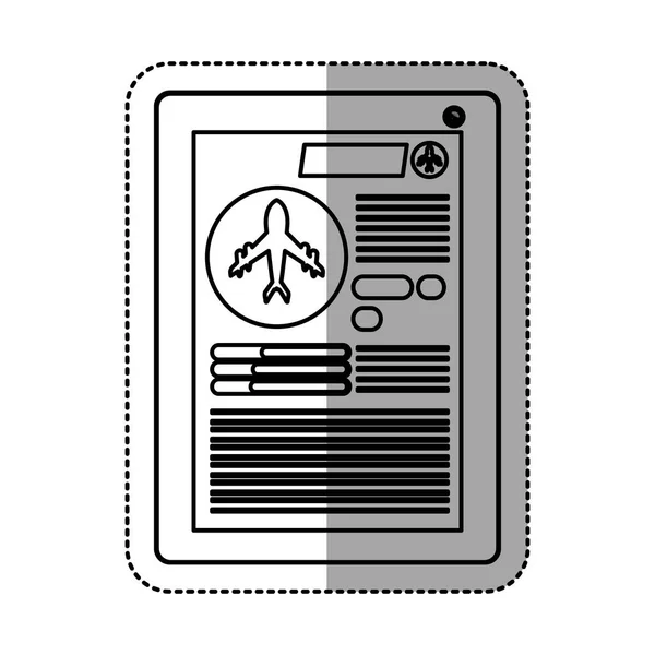 Diseño de comercio electrónico de tabletas y viajes — Vector de stock