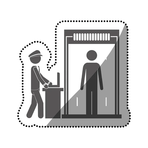 Passenger and security checkpoint design — Stock Vector