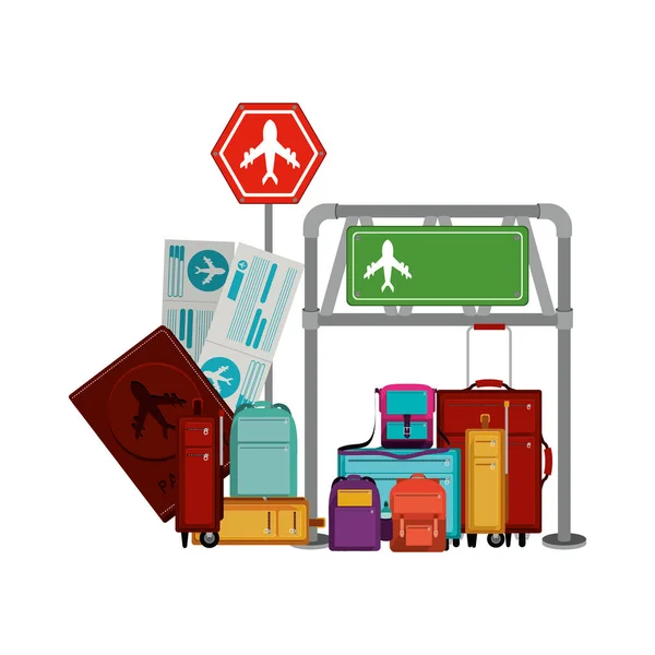Isolerade bagage design — Stock vektor