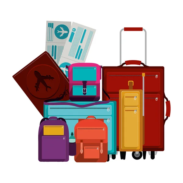 Conception de bagages isolés — Image vectorielle