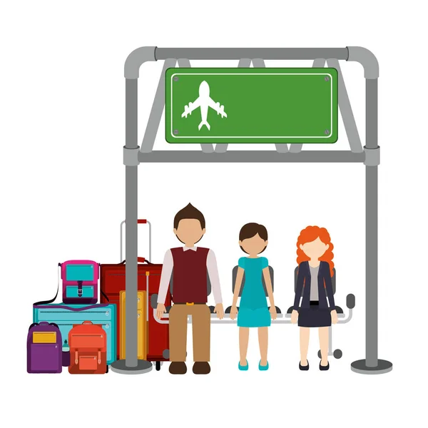 旅客及び手荷物の分離設計 — ストックベクタ