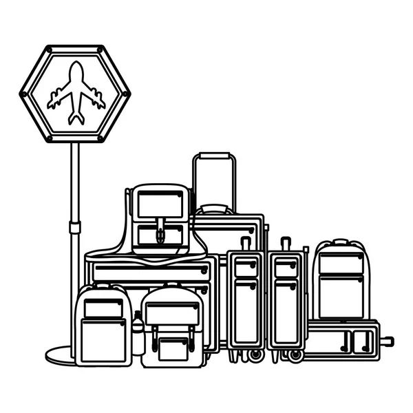 Design del bagaglio isolato — Vettoriale Stock