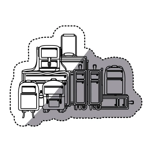 Diseño de equipaje aislado — Vector de stock