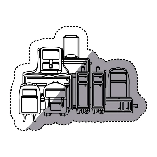 Geïsoleerde Bagage ontwerp — Stockvector