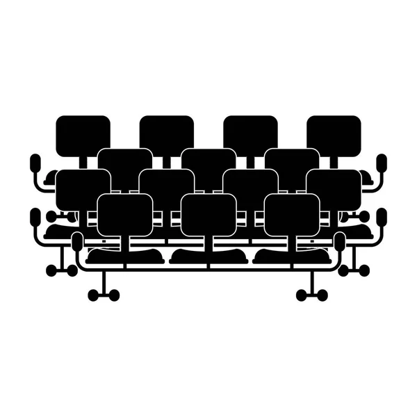 孤立的等待椅子设计 — 图库矢量图片