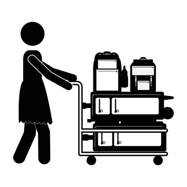 İzole yolcu ve Bagaj tasarım