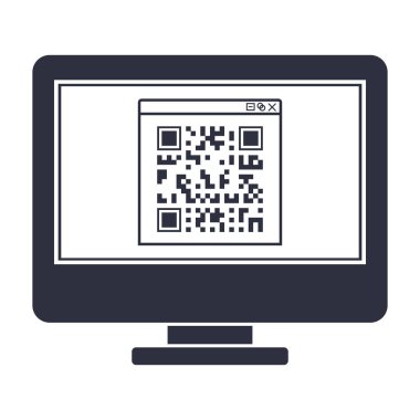 İzole qr kod ve bilgisayar tasarım