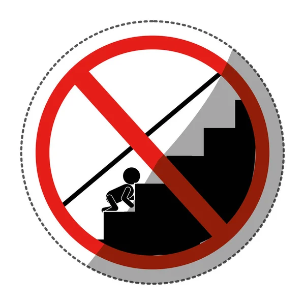 Conception de sécurité sur escaliers mécaniques — Image vectorielle