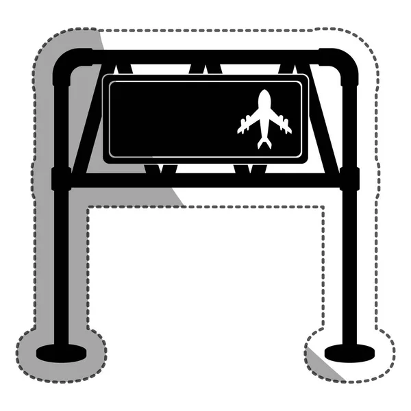 Havaalanı yolu işaret Etüt — Stok Vektör