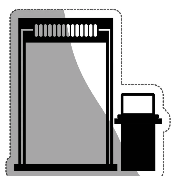 Diseño de punto de control de seguridad aislado — Vector de stock