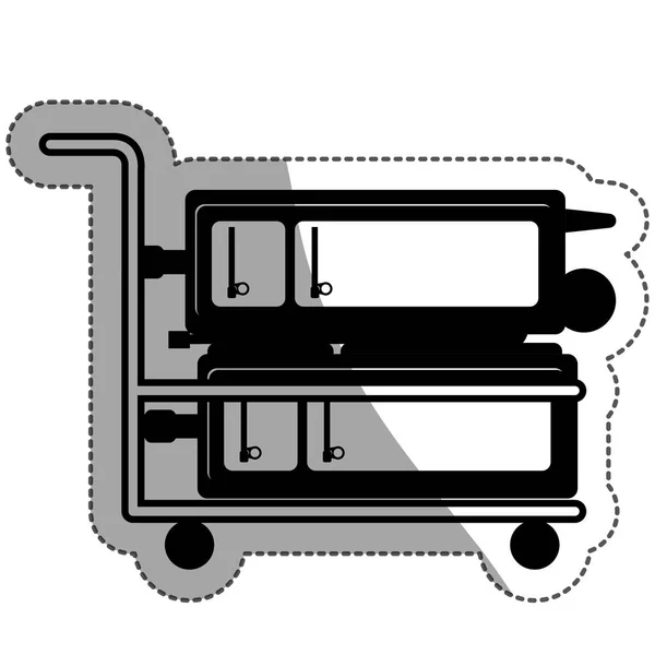 Diseño de equipaje aislado — Archivo Imágenes Vectoriales