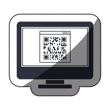 İzole qr kod ve bilgisayar tasarım