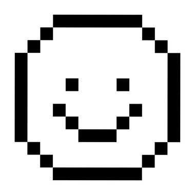 Piksel mutlu yüz tasarım