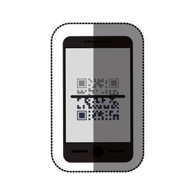 İzole qr kod ve smartphone tasarım