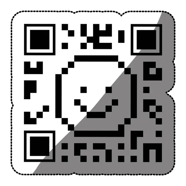 Projeto de código qr isolado — Vetor de Stock