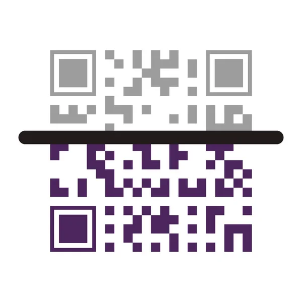 Geïsoleerde qr code ontwerp — Stockvector