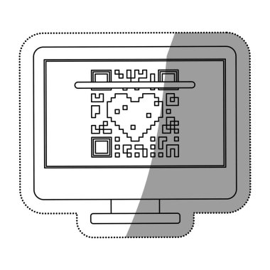 İzole qr kod ve bilgisayar tasarım