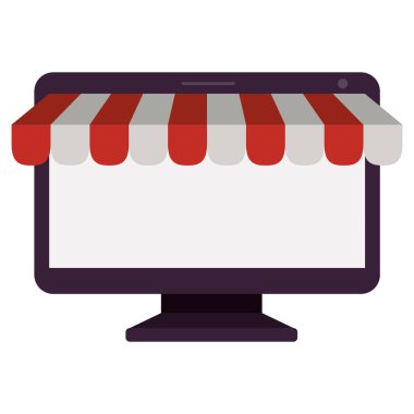 İzole bilgisayar ve e-ticaret tasarım