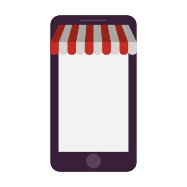 İzole akıllı telefon ve e-ticaret tasarım