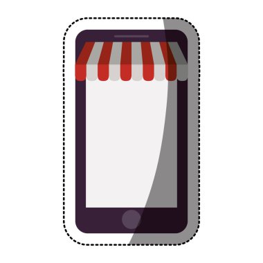 İzole akıllı telefon ve e-ticaret tasarım