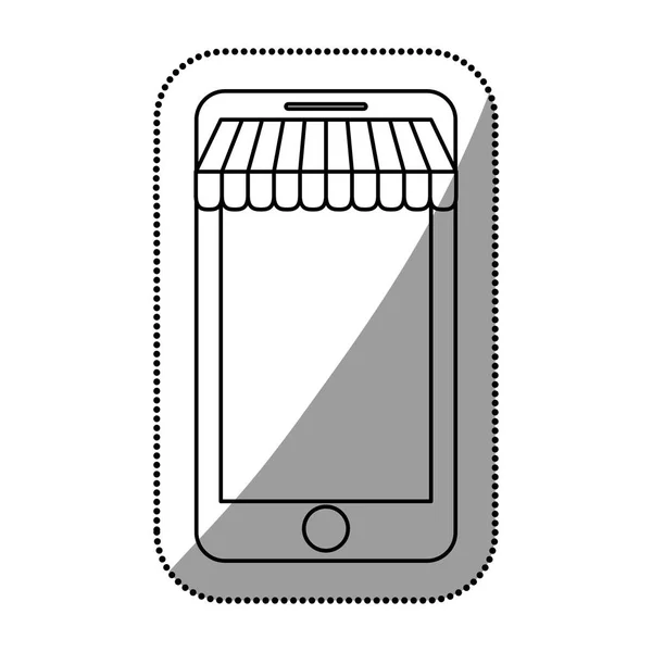 Isoliertes Smartphone und E-Commerce-Design — Stockvektor