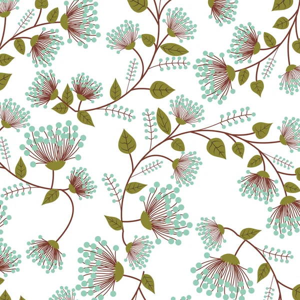 孤立的花朵背景装饰设计 — 图库矢量图片