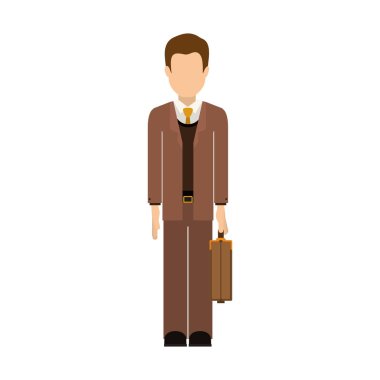 Avatar adam ve bavul izole