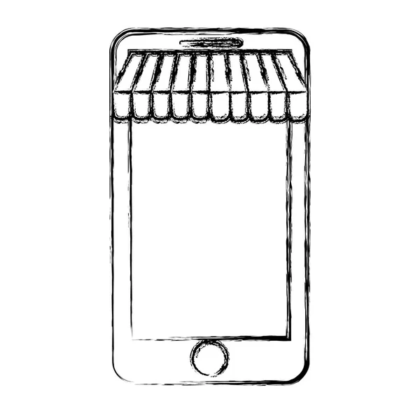 Smartphone et design de commerce électronique — Image vectorielle