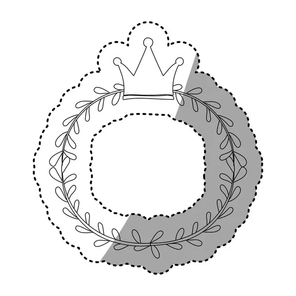 Disegno della corona di foglie isolate — Vettoriale Stock