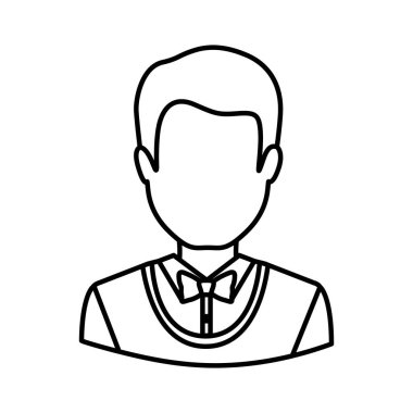 İzole avatar adam tasarım