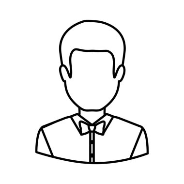 İzole avatar adam tasarım