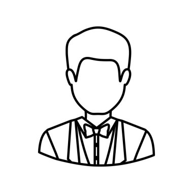 İzole avatar adam tasarım