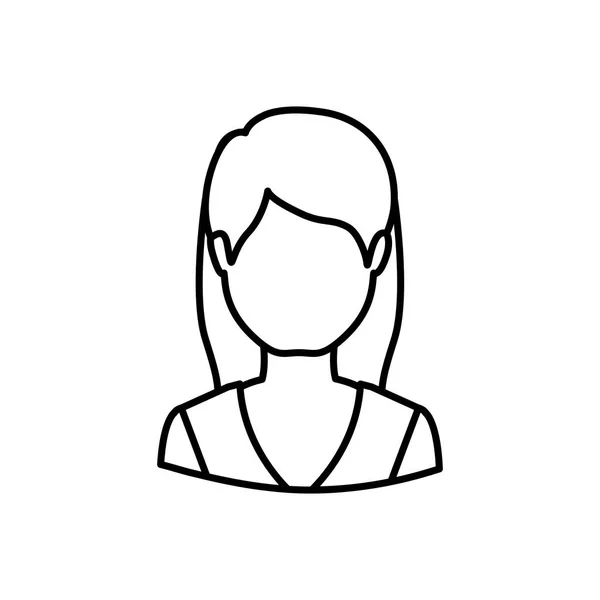 Diseño de mujer avatar aislado — Vector de stock