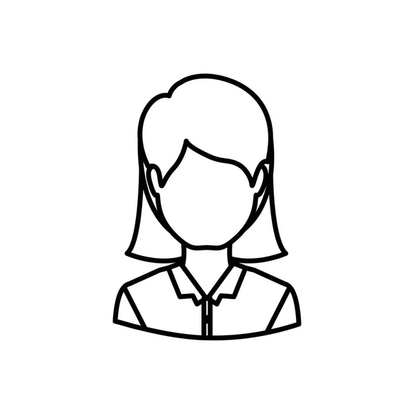 Diseño de mujer avatar aislado — Vector de stock