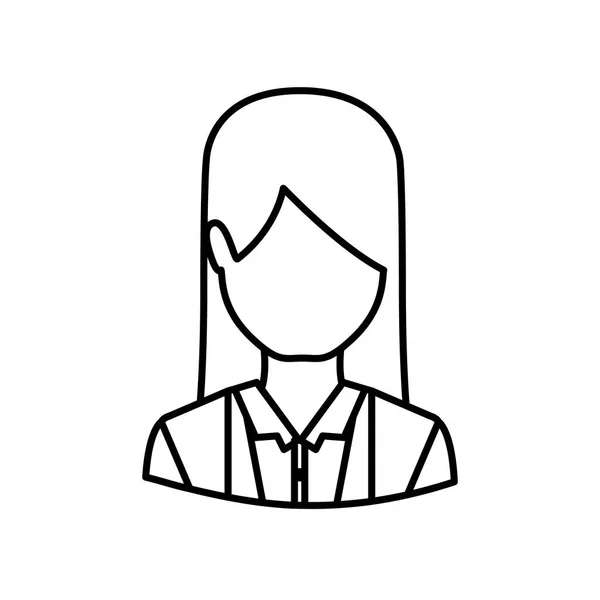 Geïsoleerde avatar vrouw ontwerp — Stockvector